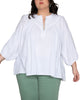 Hilone Blouse Cotton Gauze Lantern Sleeves - thumbnail