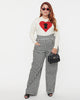 Unique Vintage Plus Size Black Gingham Ginger Pants - thumbnail