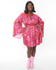 Smak Parlour Plus Size Pink Psychedelic Hearts Mini Dress - thumbnail