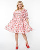 Smak Parlour Plus Size Pink & Cherries Love Interest Babydoll Dress - thumbnail