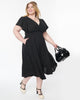 Unique Vintage Plus Size Black Texture Swing Dress - thumbnail