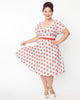 Unique Vintage Plus Size Framed Hearts Print Swing Dress - thumbnail