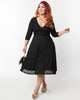 Unique Vintage Plus Size Black Lace Gilda Swing Dress - thumbnail