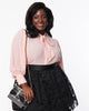 Unique Vintage Plus Size Light Pink Gwen Blouse - thumbnail