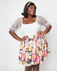 Smak Parlour Plus Size White Puff Sleeve Knit Top - thumbnail