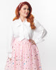 Unique Vintage Plus Size White Gwen Blouse - thumbnail