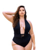 One Piece Swimsuit- Black - thumbnail