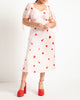 Puff Sleeve Satin Dress - thumbnail