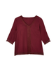 Bria Embroidered Trim 3/4 Sleeve Blouse - thumbnail