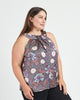 Hailey Floral Twisted Halter - thumbnail
