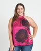 Kaiya Floral Halter Top with Bow - thumbnail