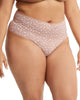 CROSS-DYED LEOPARD RETRO LACE PLUS THONG - thumbnail
