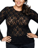 SIGNATURE LACE LONG SLEEVE TOP - thumbnail