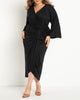 Draped Skirt Knit Dress - thumbnail