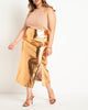 Metallic Column Midi Skirt - thumbnail