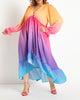 Ombre Tiered Maxi Coverup Dress - thumbnail