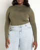 Rhinestone Funnel Neck Top - thumbnail