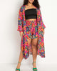 Printed Puff Sleeve Coverup Duster - thumbnail