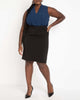 The 365 Suit Twist Detail Pencil Skirt - thumbnail