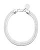 7mm Viper Chain Anklet 7.5" Silver - thumbnail