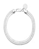 7mm Viper Chain Bracelet 8" Silver - thumbnail