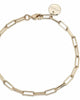 Elongated Link Chain Bracelet 8" Gold - thumbnail