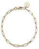 Elongated Link Chain Bracelet 10" Gold - thumbnail