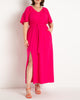 Knit Maxi Dress With Slit - thumbnail