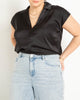 Collared Satin Top - thumbnail