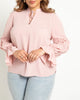 Ruffle Detail Blouse With Ties - thumbnail