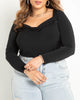 Long Sleeve Slinky Cowl Neck Top - thumbnail