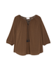 Ondine 3/4 Sleeve Peasant Blouse with Tassels - thumbnail