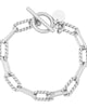Enzo Toggle Chain Bracelet 7" Silver - thumbnail
