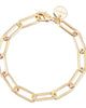 Large Elongated Link Chain Bracelet 6" Gold - thumbnail