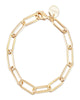 Large Elongated Link Chain Bracelet 6.5" Gold - thumbnail