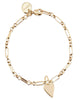 Small Helena & Small Multi Link Chain Bracelet 14" Gold - thumbnail