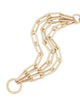 Triple Gisele Toggle Bracelet 8" Gold - thumbnail