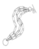 Triple Gisele Toggle Bracelet 8" Silver - thumbnail