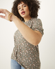 Thea Knotted-Hem Printed Tee - thumbnail