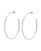 2" Hammered Hoops Silver - thumbnail