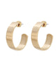 1" Skylar Hoops Gold - thumbnail