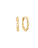 14K Gold Twisted Huggie Hoops Gold - thumbnail