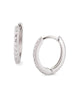 12.5mm Diamond And 14K White Gold Huggies Gold - thumbnail