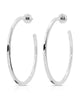 1.5" Ava Hoops Silver - thumbnail