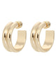 Double Domed Hoops Gold - thumbnail