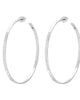 2.5" Hammered Hoops Silver - thumbnail