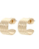 Mini .5" Logan Hoops Gold - thumbnail
