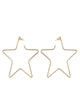 Large Full Star Earrings Gold - thumbnail