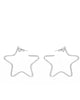 Small Full Star Earrings Silver - thumbnail