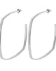 Square Shaped Hoops Silver - thumbnail